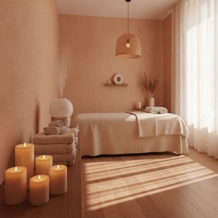 A serene spa treatment room